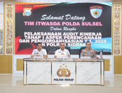 Kapolres Sidrap Terima Kunjungan Tim Itwasda Polda