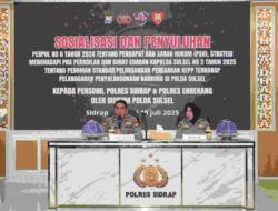 Polres Sidrap Jadi Tuan Rumah Sosialisasi Hukum Oleh Bidkum Polda Sulsel Diikuti Polres Enrekang