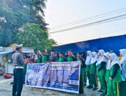 Cegah Pelanggaran Lalin, Sat Lantas Polres Sidrap Sosialisasi ke Pelajar