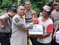 Gerak Cepat, Polres Sidrap Terjun Perbaiki Akses Jalan Longsor Di Desa Leppangeng