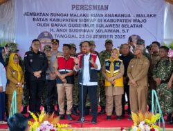 Kapolres Sidrap Hadiri Groundbreaking dan Peresmian Jembatan Oleh Gubernur Sulsel