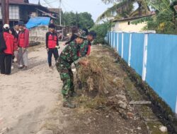Wujud Kemanunggalan, Serma Kamaruddin Bersama Warga Desa Passeno Gelar Karya Bakti Bersama