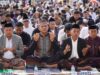 Dandim 1420/Sidrap dan Ketua Persit KCK Cab. XLIV Ikuti Sholat Idul Fitri Tingkat Kabupaten Sidrap di Stadion Ganggawa